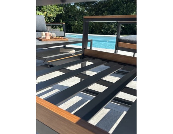 Salon de jardin bas TADEO - NOIR