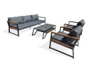 Salon de jardin bas TADEO - NOIR