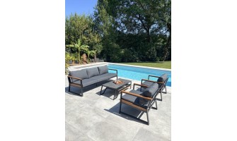 Salon de jardin bas TADEO - NOIR EAN 3700917630426