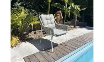 Fauteuil de jardin ELBA - BLANC
