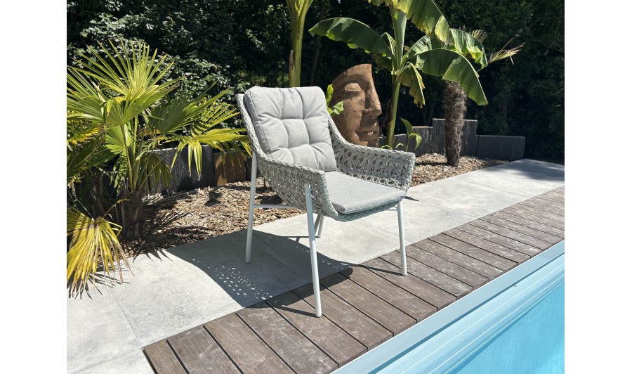 Fauteuil de jardin ELBA - BLANC Fauteuil de jardin ELBA - BLANC