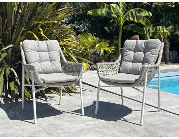 Fauteuil de jardin ELBA - BLANC