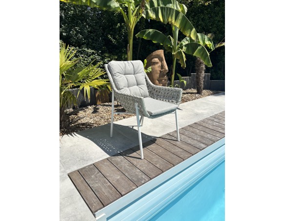 Fauteuil de jardin ELBA - BLANC