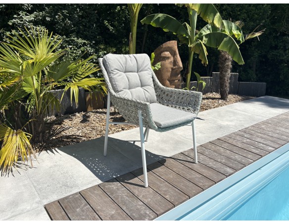 Fauteuil de jardin ELBA - BLANC