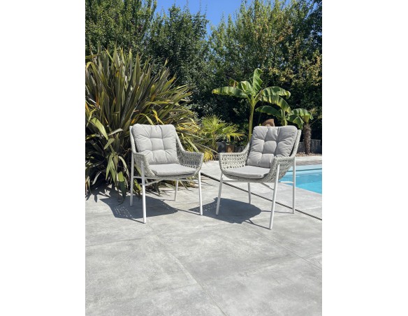 Fauteuil de jardin ELBA - BLANC