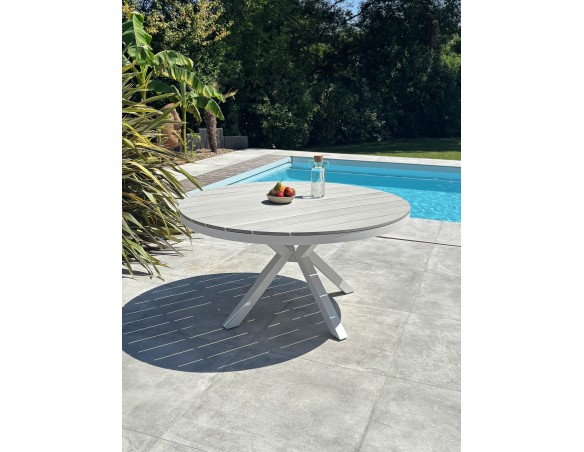 Table de jardin ELBA - BLANC EAN 3700917630525