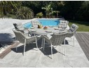 Ensemble repas ELBA ELBA-TB140BLANC+6FT