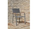Ensemble repas de jardin table extensible en Aluminium et 4 fauteuils - ORSINO