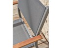 Ensemble repas de jardin table extensible en Aluminium et 4 fauteuils - ORSINO