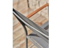 Ensemble repas de jardin Table extensible en Aluminium et 6 fauteuils - ORSINO