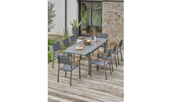 Ensemble de repas composé d'une table et de 8 fauteuils de jardin EAN 3700917637326