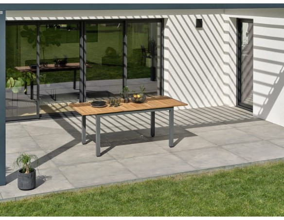 Ensemble de repas de jardin 8 places en bois d'acacia massif - ORSINO