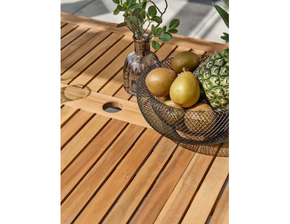 Ensemble de repas de jardin 8 places en bois d'acacia massif - ORSINO