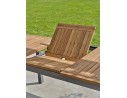 Ensemble de repas de jardin 6 places en bois d'acacia massif - ORSINO