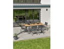 acacia Ensemble de repas composé d'une table et de 6 fauteuils de jardin ORSINO-TB200ACACIA+6FT