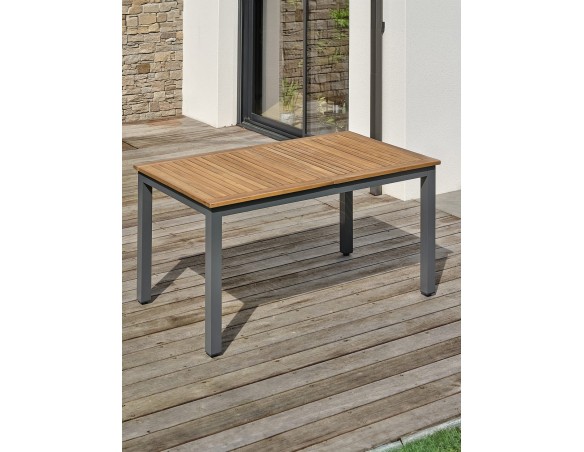 Ensemble de repas de jardin 6 places en bois d'acacia massif - ORSINO