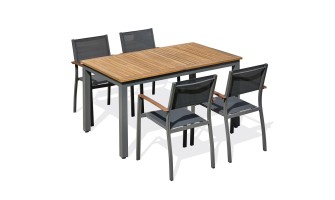 Ensemble de repas composé d'une table et de 4 fauteuils de jardin
Acacia EAN 3700917637203