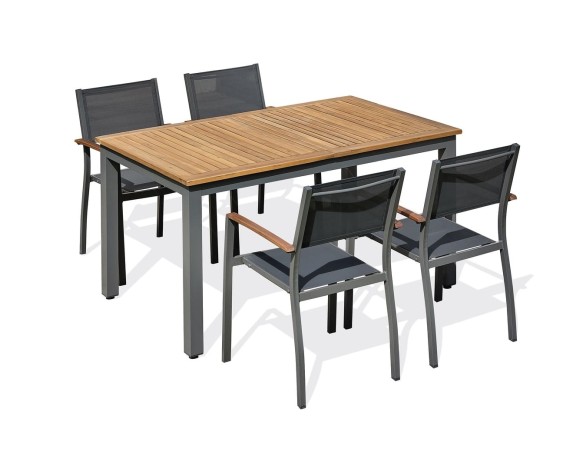 Ensemble de repas composé d'une table et de 4 fauteuils de jardin
Acacia EAN 3700917637203