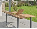 Table de jardin extensible en Acacia alu anthracite - ORSINO