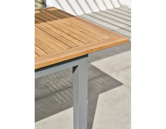 Table de jardin extensible en Acacia alu anthracite - ORSINO