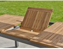 Table de jardin extensible en Acacia alu anthracite - ORSINO