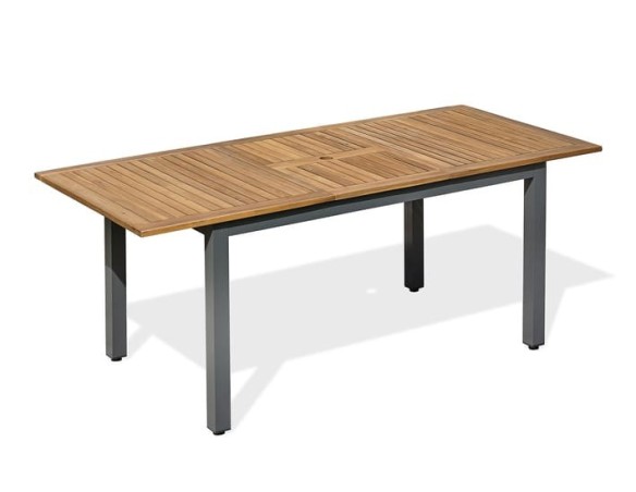 Table de jardin extensible en Acacia alu anthracite - ORSINO