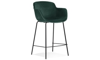 BS04240GEBL 5404028301081 Tabouret snack mi-hauteur LARISSA MINI en velours vert