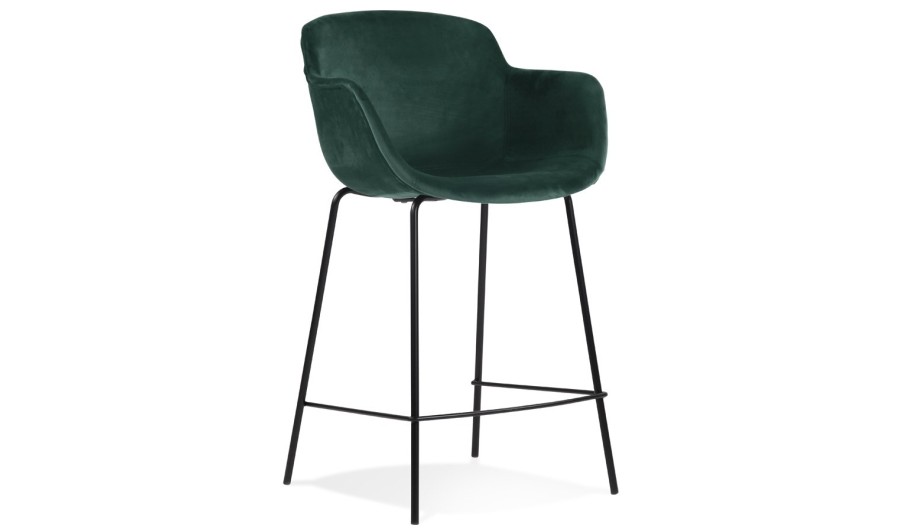 BS04240GEBL 5404028301081 Tabouret snack mi-hauteur LARISSA MINI en velours vert BS04240GEBL 5404028301081 Tabouret snack mi-hauteur LARISSA MINI en velours vert