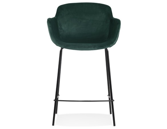 Tabouret snack mi-hauteur LARISSA MINI en velours vert