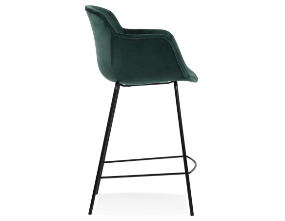 Tabouret snack mi-hauteur LARISSA MINI en velours vert