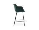 Tabouret snack mi-hauteur LARISSA MINI en velours vert