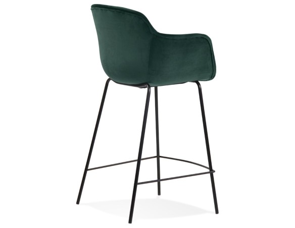 Tabouret snack mi-hauteur LARISSA MINI en velours vert