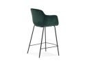 Tabouret snack mi-hauteur LARISSA MINI en velours vert
