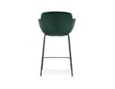 Tabouret snack mi-hauteur LARISSA MINI en velours vert