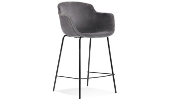 BS04250GRBL 5404028301104 Tabouret snack mi-hauteur LARISSA MINI en velours gris