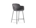 BS04250GRBL 5404028301104 Tabouret snack mi-hauteur LARISSA MINI en velours gris