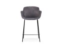Tabouret snack mi-hauteur LARISSA MINI en velours gris
