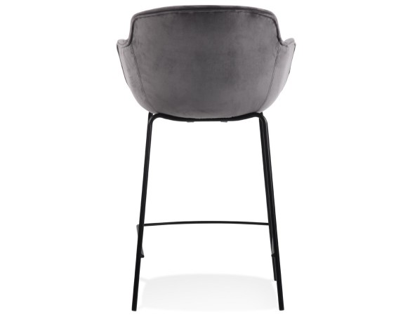 Tabouret snack mi-hauteur LARISSA MINI en velours gris