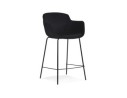 BS04260BLBL 5404028301128 Tabouret snack mi-hauteur LARISSA MINI en velours noir