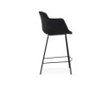 Tabouret snack mi-hauteur LARISSA MINI en velours noir
