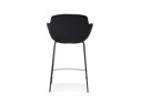 Tabouret snack mi-hauteur LARISSA MINI en velours noir