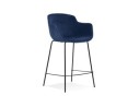BS04270BUBL 5404028301142 Tabouret snack mi-hauteur LARISSA MINI en velours bleu