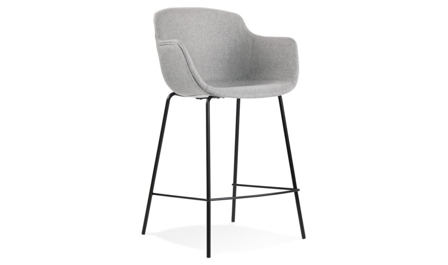 BS04280LGBL 5404028301166 Tabouret snack mi-hauteur FORTI MINI en tissu gris clair