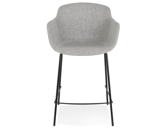 Tabouret snack mi-hauteur FORTI MINI en tissu gris clair