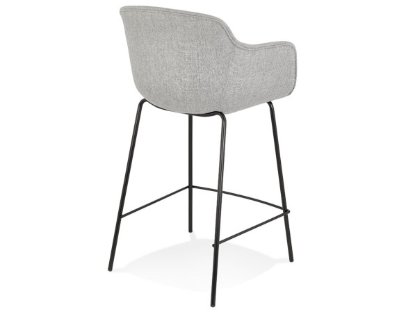 Tabouret snack mi-hauteur FORTI MINI en tissu gris clair
