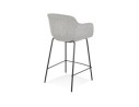 Tabouret snack mi-hauteur FORTI MINI en tissu gris clair