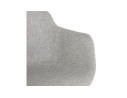 Tabouret snack mi-hauteur FORTI MINI en tissu gris clair