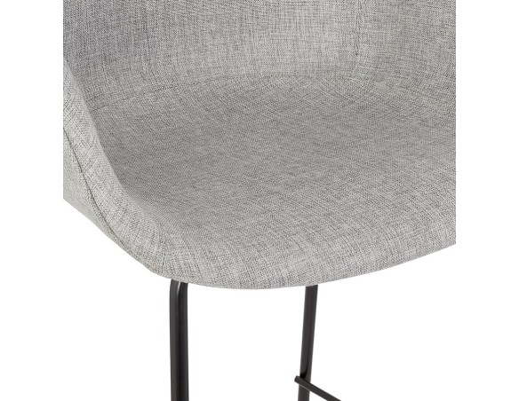 Tabouret snack mi-hauteur FORTI MINI en tissu gris clair
