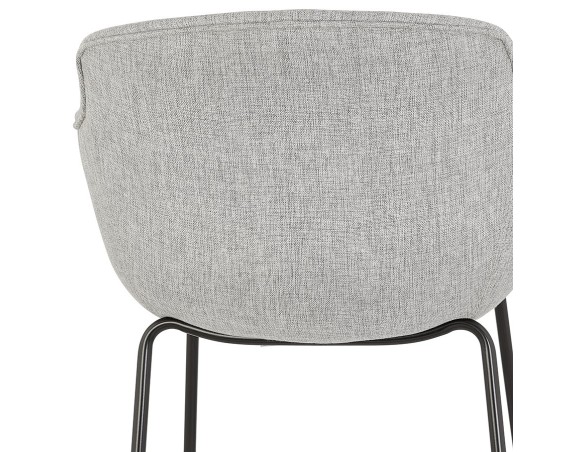 Tabouret snack mi-hauteur FORTI MINI en tissu gris clair