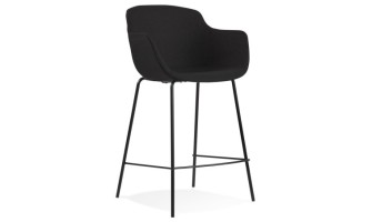 BS04290BLBL 5404028301180 Tabouret snack mi-hauteur FORTI MINI en tissu noir